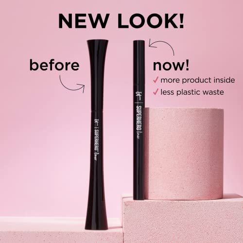 IT Cosmetics Superhero Liquid Eyeliner Pen - 24-Hour Waterproof, Smudge-Proof, Super Black Avelisse