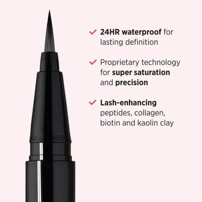 IT Cosmetics Superhero Liquid Eyeliner Pen - 24-Hour Waterproof, Smudge-Proof, Super Black Avelisse