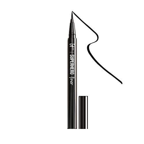 IT Cosmetics Superhero Liquid Eyeliner Pen - 24-Hour Waterproof, Smudge-Proof, Super Black Avelisse