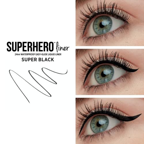 IT Cosmetics Superhero Liquid Eyeliner Pen - 24-Hour Waterproof, Smudge-Proof, Super Black Avelisse