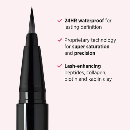 IT Cosmetics Superhero Liquid Eyeliner Pen - 24-Hour Waterproof, Smudge-Proof, Super Black Avelisse