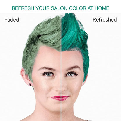 Celeb Luxury Intense Color Depositing Colorconditioner + BondFix Bond Rebuilder – Semi-Permanent Turquoise Hair Color & Conditioner (8.25 oz)