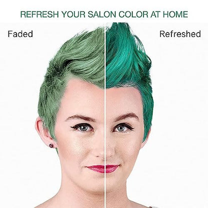 Celeb Luxury Intense Color Depositing Colorconditioner + BondFix Bond Rebuilder – Semi-Permanent Turquoise Hair Color & Conditioner (8.25 oz)