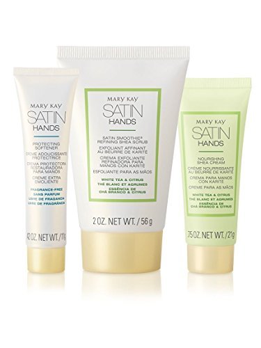 Mary Kay White Tea & Citrus Satin Hands Pampering Set Deluxe Mini - 3 Piece Set Avelisse