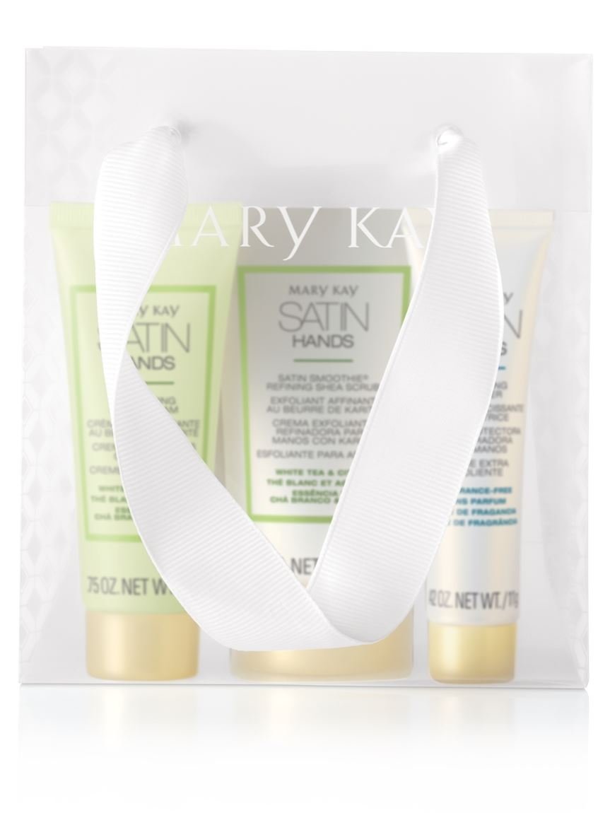 Mary Kay White Tea & Citrus Satin Hands Pampering Set Deluxe Mini - 3 Piece Set Avelisse