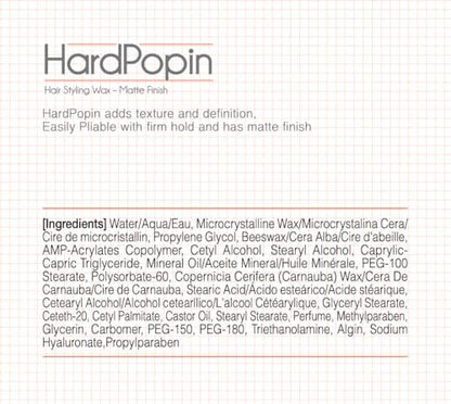 ATS Stylemuse Hard Popin Hair Styling Wax - Firm Hold Matte Molding Cream for Men and Women, 100g (3.53 oz) Avelisse