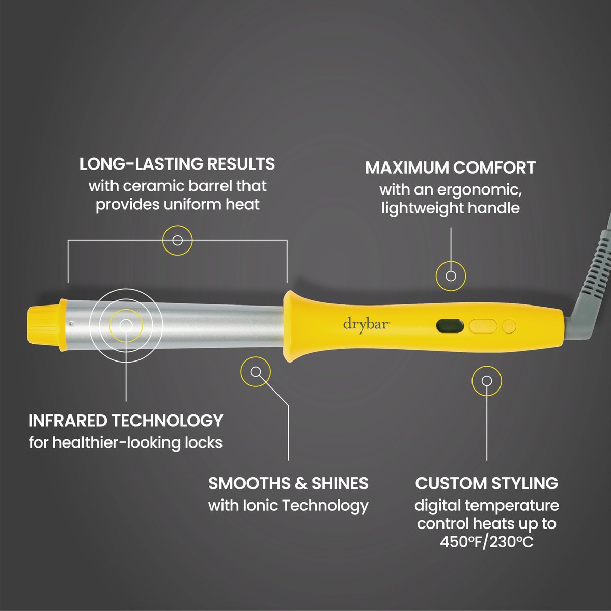 Drybar The Wrap Party Curling & Styling Wand – Salon-Quality Long-Lasting Waves and Curls Avelisse