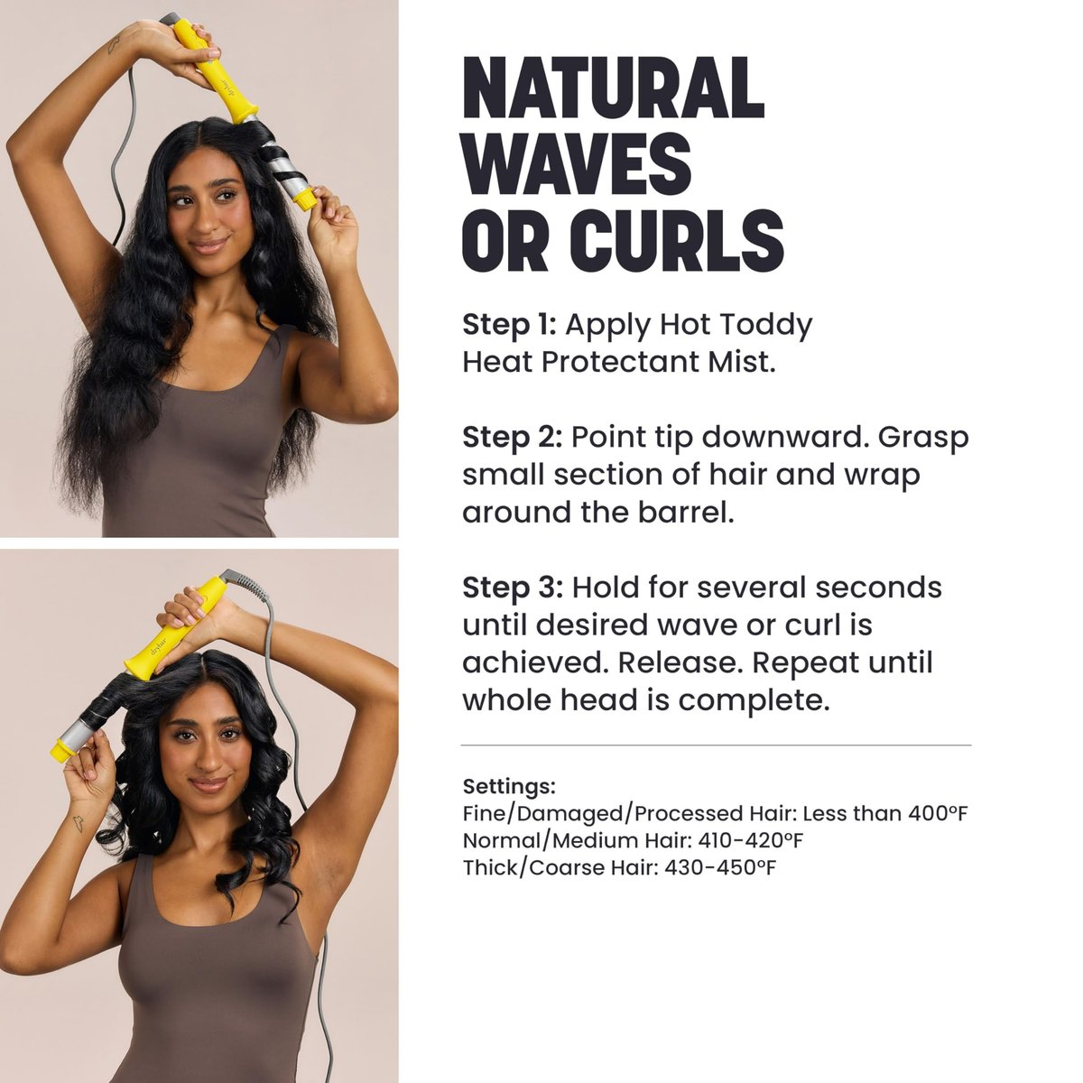 Drybar The Wrap Party Curling & Styling Wand – Salon-Quality Long-Lasting Waves and Curls Avelisse