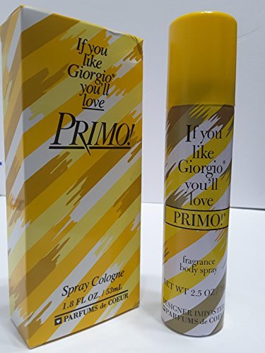 Primo By Parfums De Coeur Women's Cologne Spray 1.8 oz & Fragrance Deodorant Body Spray 2.5 oz Bundle Avelisse