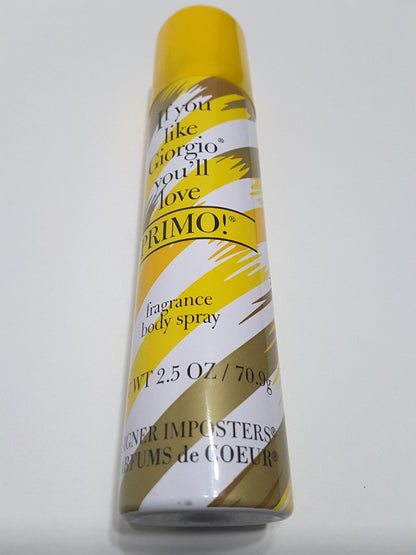 Primo By Parfums De Coeur Women's Cologne Spray 1.8 oz & Fragrance Deodorant Body Spray 2.5 oz Bundle Avelisse