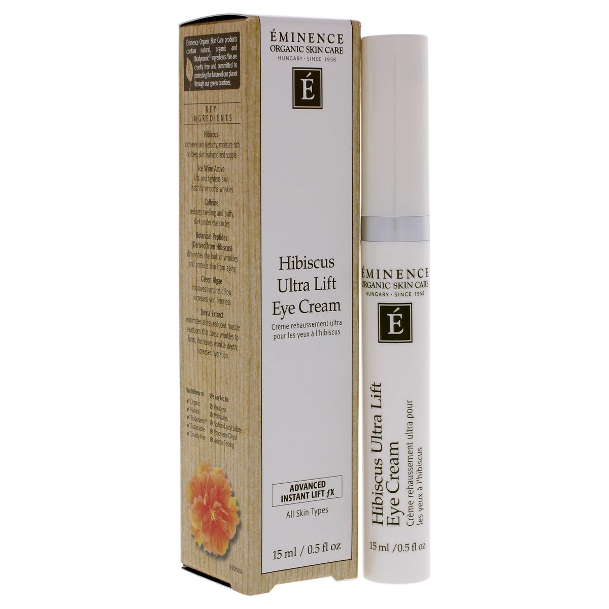 Eminence Hibiscus Ultra Lift Eye Cream – Firming & Hydrating Eye Treatment 0.5 oz Avelisse