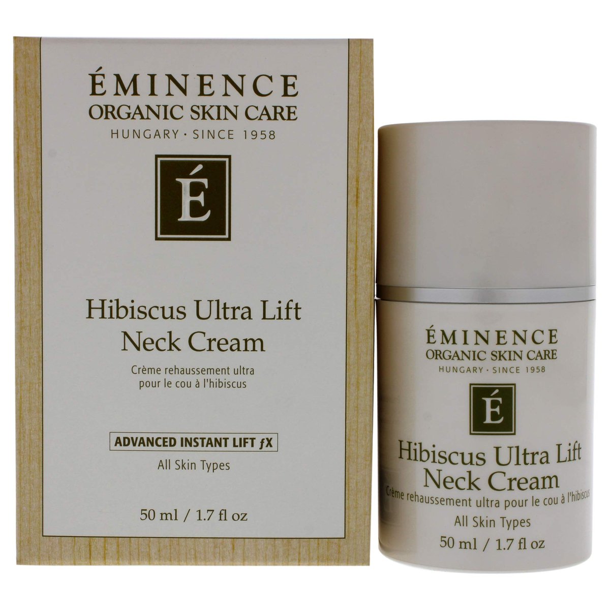 Eminence Organic Skincare Hibiscus Ultra Lift Neck Cream - Firming & Hydrating Neck Cream for Youthful Skin Avelisse