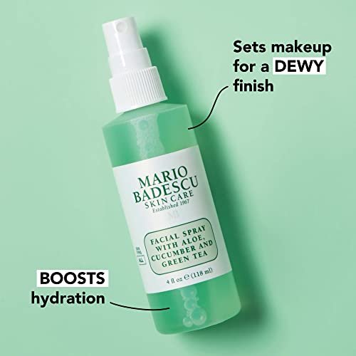 Mario Badescu Facial Spray with Aloe, Cucumber and Green Tea for All Skin Types | Face Mist that Hydrates & Invigorates | 4 Fl Oz (Pack of 2) - görsel 6
