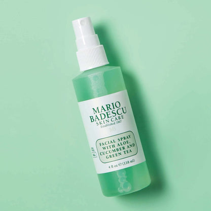 Mario Badescu Facial Spray with Aloe, Cucumber and Green Tea for All Skin Types | Face Mist that Hydrates & Invigorates | 4 Fl Oz (Pack of 2)