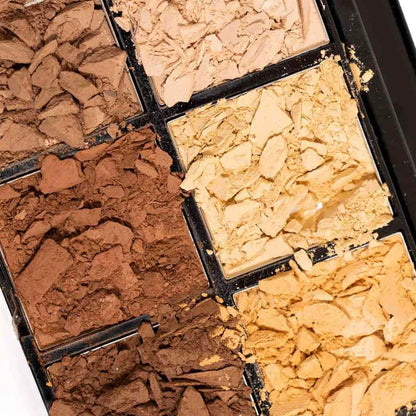 Palladio Definer Contour and Highlight Palette – 6 Shades for Sculpting & Luminizing, Blendable Satin Finish, Compact with Mirror Avelisse