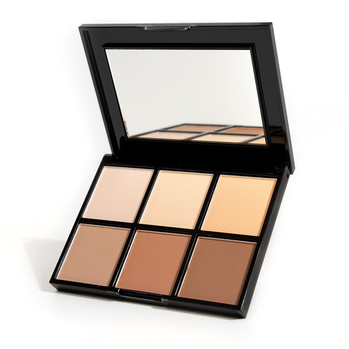 Palladio Definer Contour and Highlight Palette – 6 Shades for Sculpting & Luminizing, Blendable Satin Finish, Compact with Mirror Avelisse
