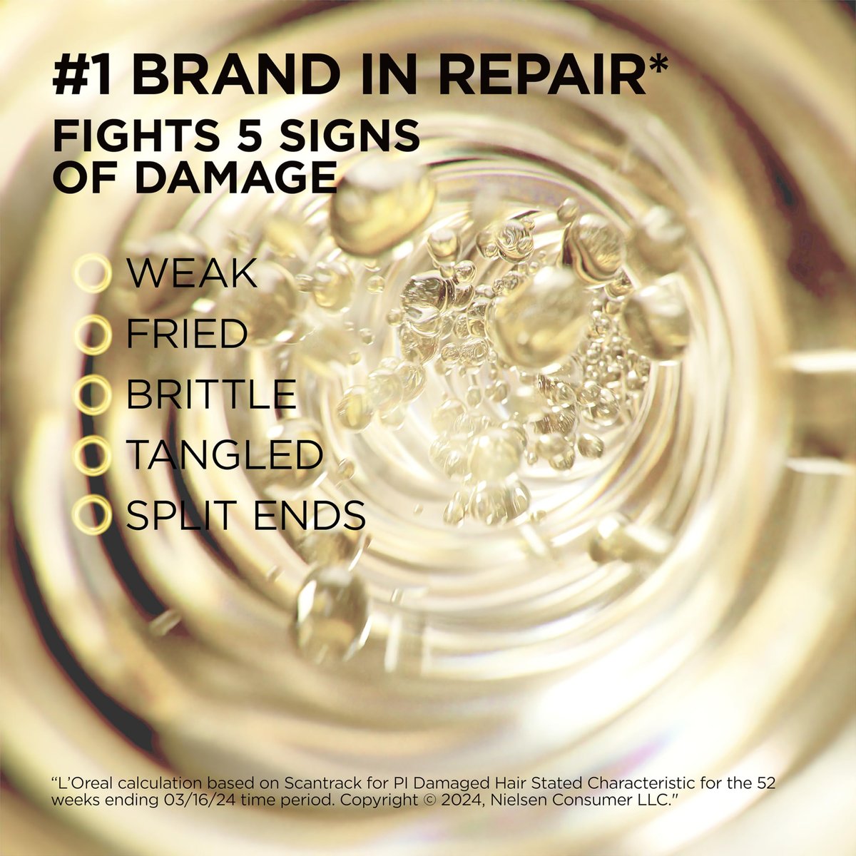 L'Oreal Paris Elvive Total Repair 5 Repairing Shampoo for Damaged Hair with Protein and Ceramide, 28 Fl Oz - görsel 7