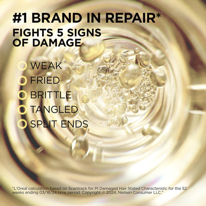 L'Oreal Paris Elvive Total Repair 5 Repairing Shampoo for Damaged Hair with Protein and Ceramide, 28 Fl Oz