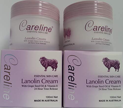 Careline Lanolin Cream with Grape Seed Oil & Vitamin E 100ml (Pack of 2) - görsel 2