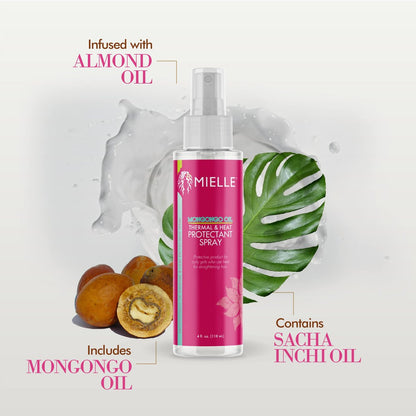 Mielle Organics Mongongo Oil Thermal & Heat Protectant Spray – 4 oz