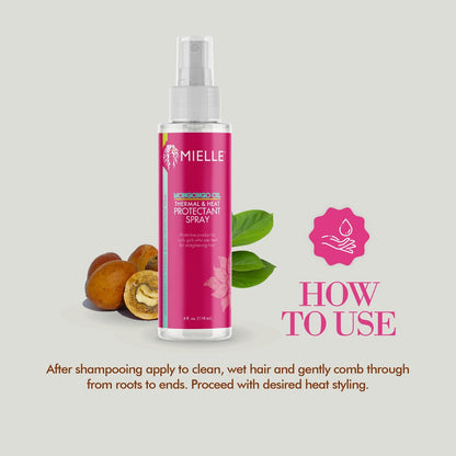Mielle Organics Mongongo Oil Thermal & Heat Protectant Spray – 4 oz