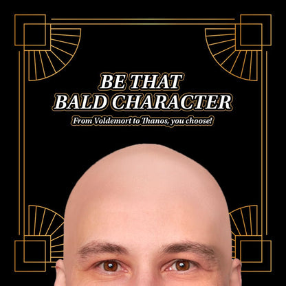 Kangaroo Latex Bald Cap for Adults - Realistic Tan Beige Head Skin Wig Cap for Men and Women - Theatrical, Cosplay & Costume Accessory