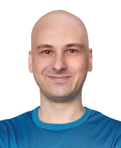 Kangaroo Latex Bald Cap for Adults - Realistic Tan Beige Head Skin Wig Cap for Men and Women - Theatrical, Cosplay & Costume Accessory - görsel 8