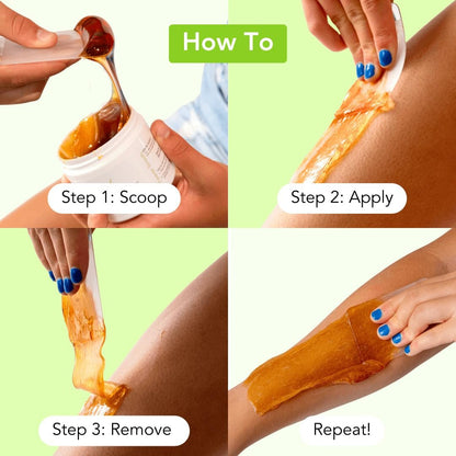 Sugar Me Smooth Body Sugar Wax – Gentle All-Natural Hair Removal, No Strips or Heat Needed, Water Soluble, 6.2 oz Avelisse