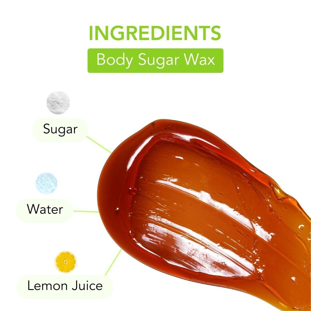 Sugar Me Smooth Body Sugar Wax – Gentle All-Natural Hair Removal, No Strips or Heat Needed, Water Soluble, 6.2 oz Avelisse