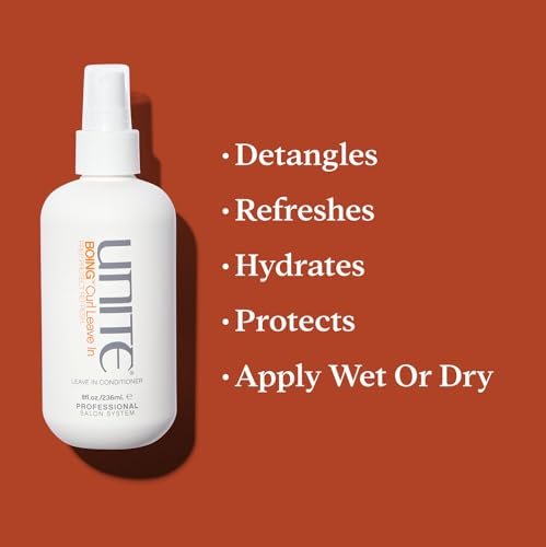 UNITE Hair BOING Curl Leave-In – Lightweight Detangling Spray for Hydrated, Defined, Frizz-Free Curls – UV & Thermal Protection – 8 Fl Oz Avelisse