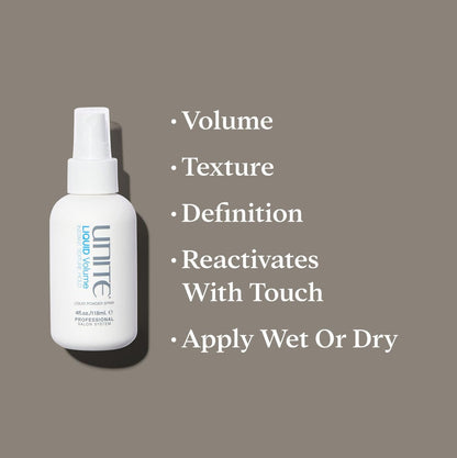 UNITE Hair LIQUID Volume Wet-to-Dry Texturizing Spray – Weightless Volume, Body & Matte Finish – 4 Fl Oz Avelisse