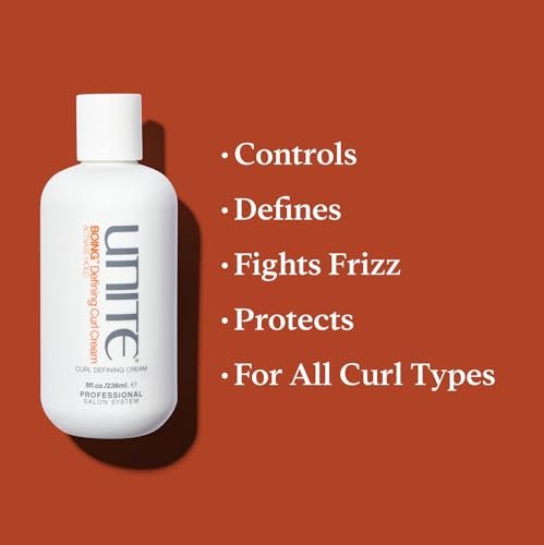 UNITE Hair BOING Defining Curl Cream – Curl Activating Styling Cream for Definition, Flexible Hold & Frizz Control – For Wavy, Curly & Coily Hair – UV & Thermal Protection – 8 Fl Oz Avelisse