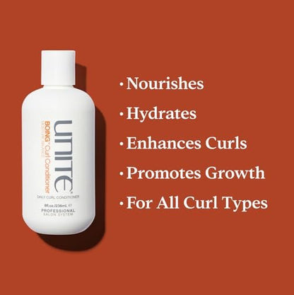 UNITE BOING Curl Conditioner – Moisturizing Conditioner for Hydrated, Defined & Smooth Natural Curls – 8 Fl Oz Avelisse