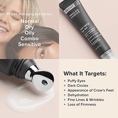 Paula's Choice RESIST Anti-Aging Eye Gel – Hyaluronic Acid for Dark Circles, Puffy Eyes & Fine Lines Avelisse