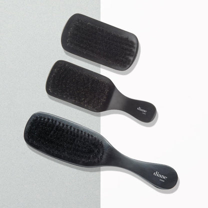 Diane 100% Boar Bristle Curved Brush for Detangling, Smoothing, and Restoring Shine - For Fine to Medium Hair, Men and Women