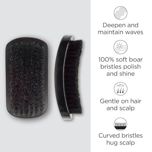 Diane 100% Boar Bristle Curved Brush for Detangling, Smoothing, and Restoring Shine - For Fine to Medium Hair, Men and Women - görsel 4