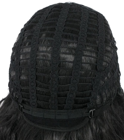 karlery Men's Black Short Curly Fluffy Wig - Halloween Cosplay Wig Costume Party Wig