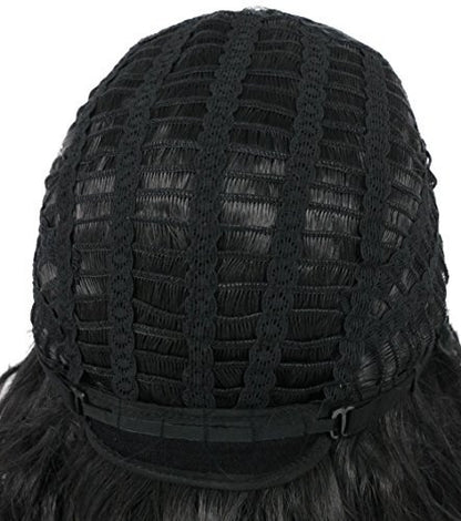 karlery Men's Black Short Curly Fluffy Wig - Halloween Cosplay Wig Costume Party Wig