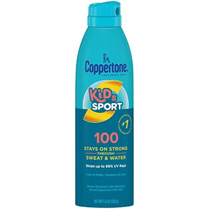 Coppertone SPORT KIDS Sunscreen Continuous Spray SPF 100 - 5.5 oz