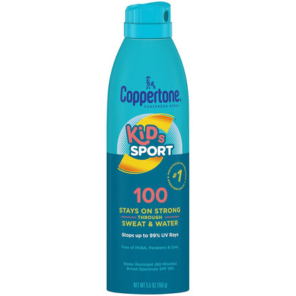 Coppertone SPORT KIDS Sunscreen Continuous Spray SPF 100 - 5.5 oz