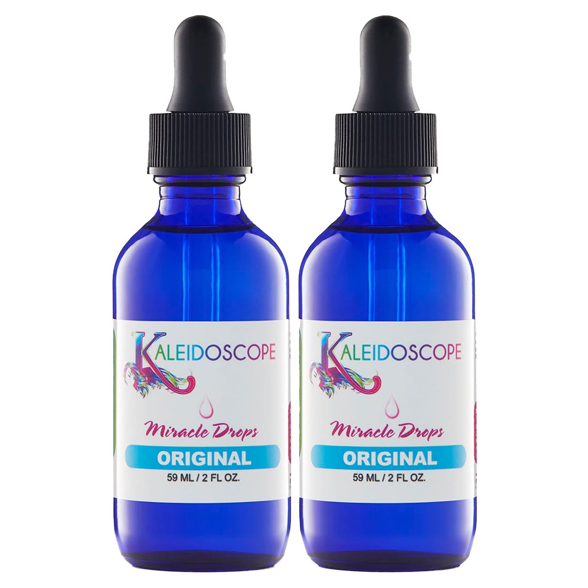Kaleidoscope Miracle Drops - Quick Absorbing Hair Growth Oil for Dry Scalp - 2 oz (Pack of 2) Avelisse