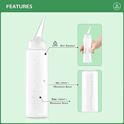 Bar5F Applicator Bottle with Angled Tip – 8.5 oz (Pack of 3) for Precise Application