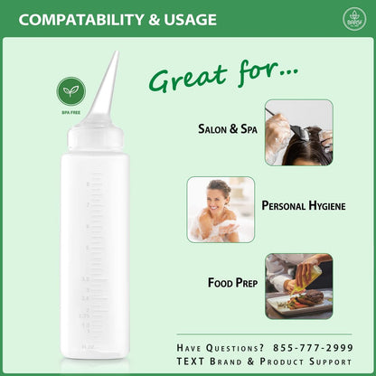 Bar5F Applicator Bottle with Angled Tip – 8.5 oz (Pack of 3) for Precise Application