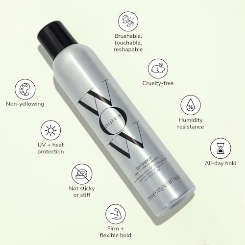 COLOR WOW Cult Favorite Firm + Flexible Hairspray – Lightweight All Day Hold with Humidity Resistance, Heat & UV Protection, Non-Stiff, Non-Sticky, Brushable, Non-Yellowing (10 oz) Avelisse
