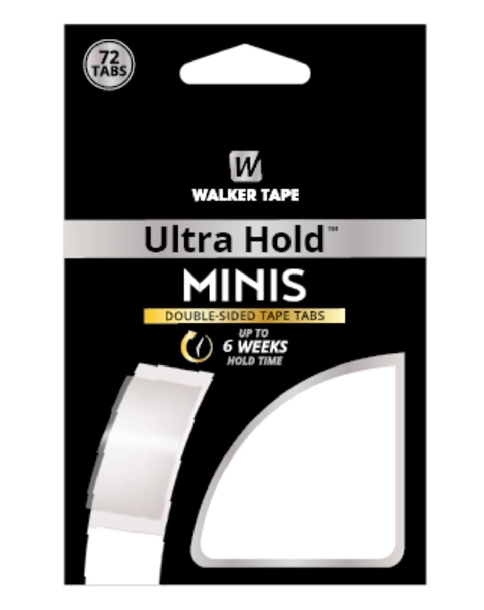 Walker's Ultra Hold Mini Tab Double Sided Tape for Hair Toppers and Wigs - 72 Count (Pack of 2) - White Avelisse