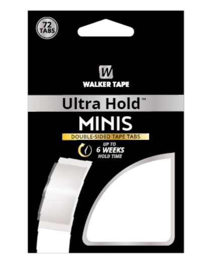 Walker's Ultra Hold Mini Tab Double Sided Tape for Hair Toppers and Wigs - 72 Count (Pack of 2) - White Avelisse