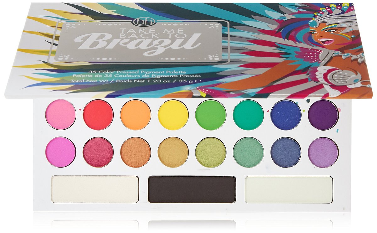 bh Cosmetics Take Me Back To Brazil 35-Color Eyeshadow Palette - Warm Earthy Matte Shades - görsel 2