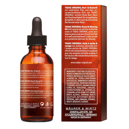 Tabac Original Beard Oil by Maurer & Wirtz – 50ml / 1.7 Fl Oz