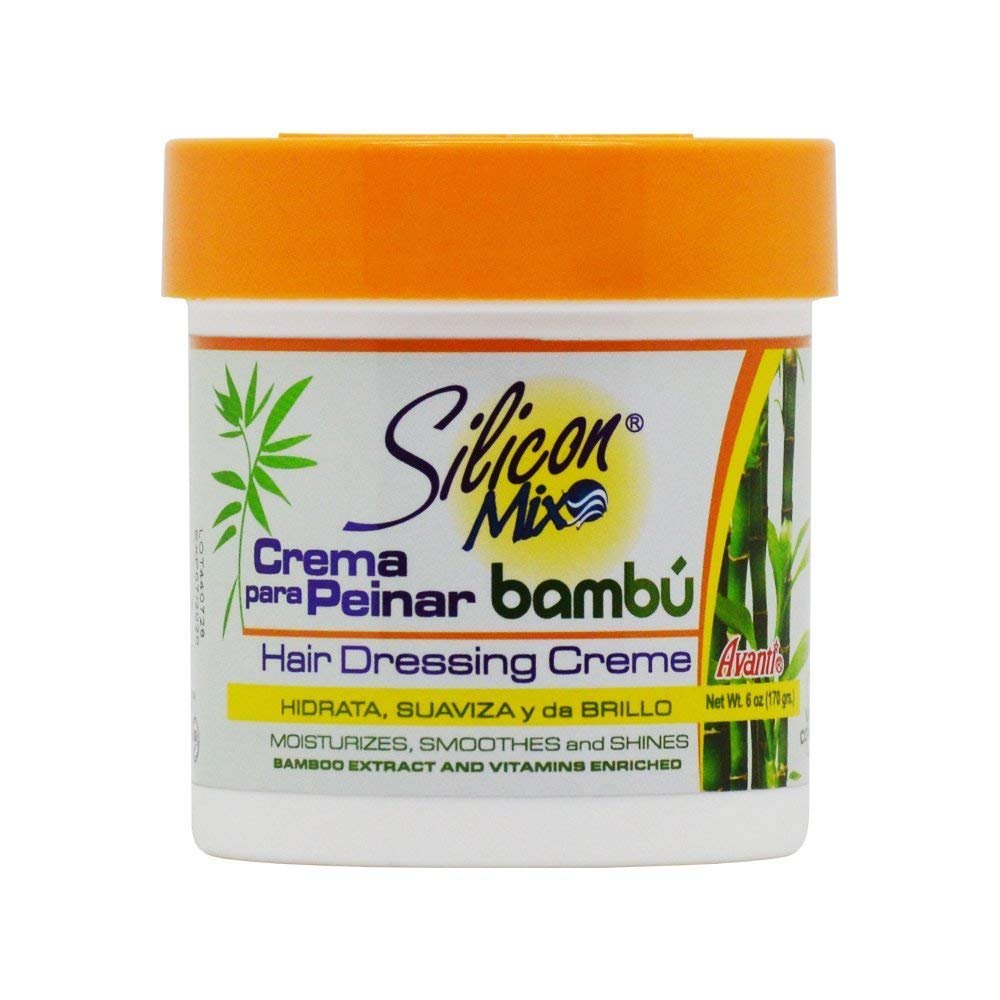 Silicon Mix Bambu Hair Dressing Cream with Bamboo Extract – Moisturizing & Repair Treatment for Dry or Damaged Hair (6 oz) - görsel 1
