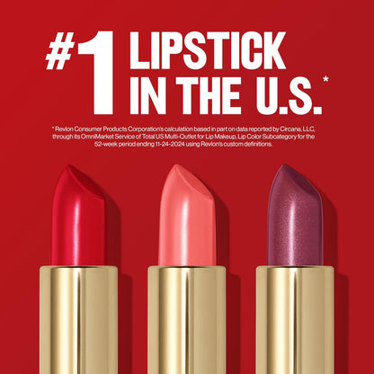 Revlon Super Lustrous Lipstick, Creamy Formula for Soft, Fuller-Looking Lips, Moisturized Feel, 043 Midnight Mystery, 0.15 oz